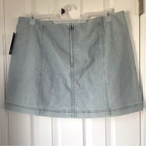 No Boundaries Juniors Seamed A-Line Mini Denim Skirt, SizeXXL (19)